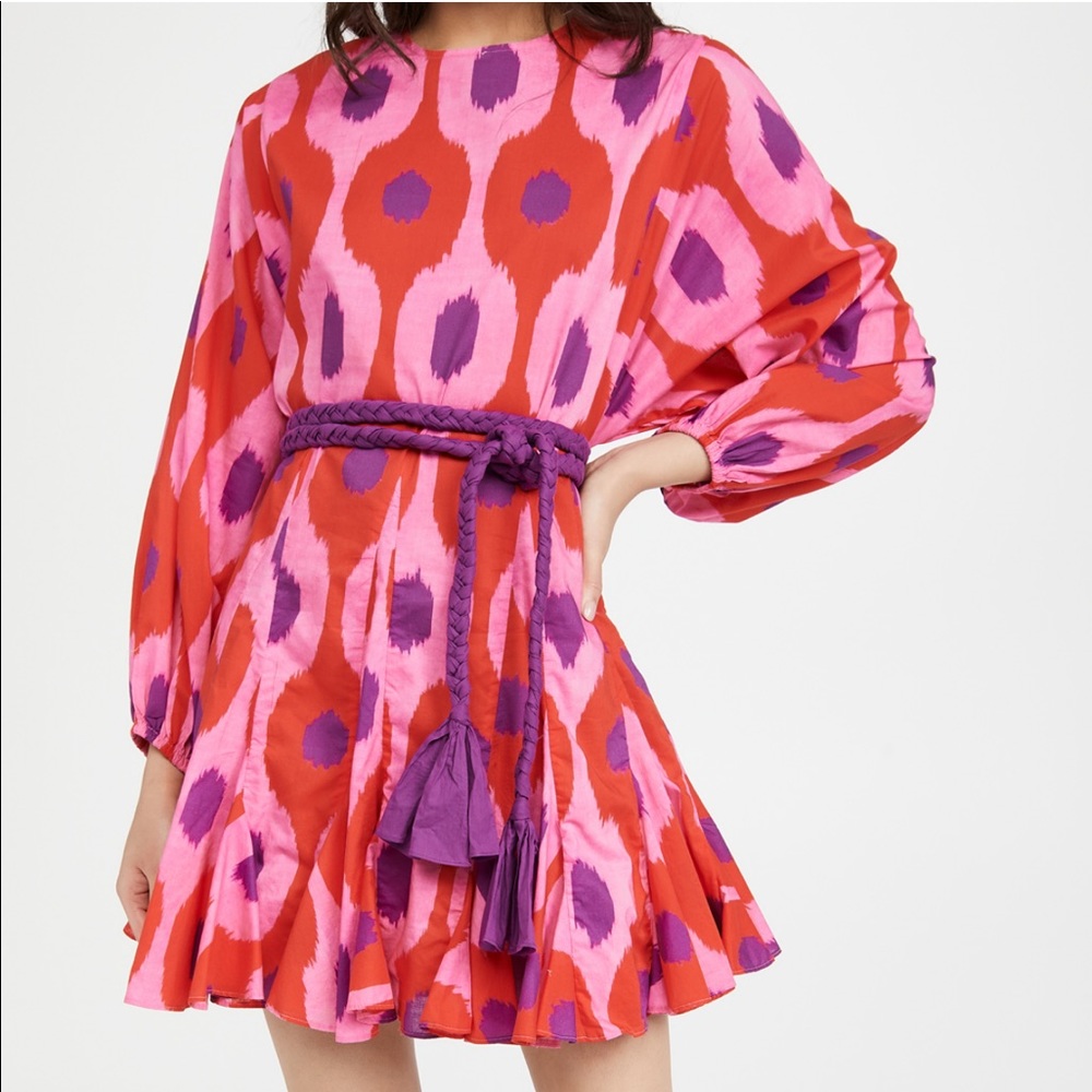 Rhode Ella ikat pink dress NWT xs